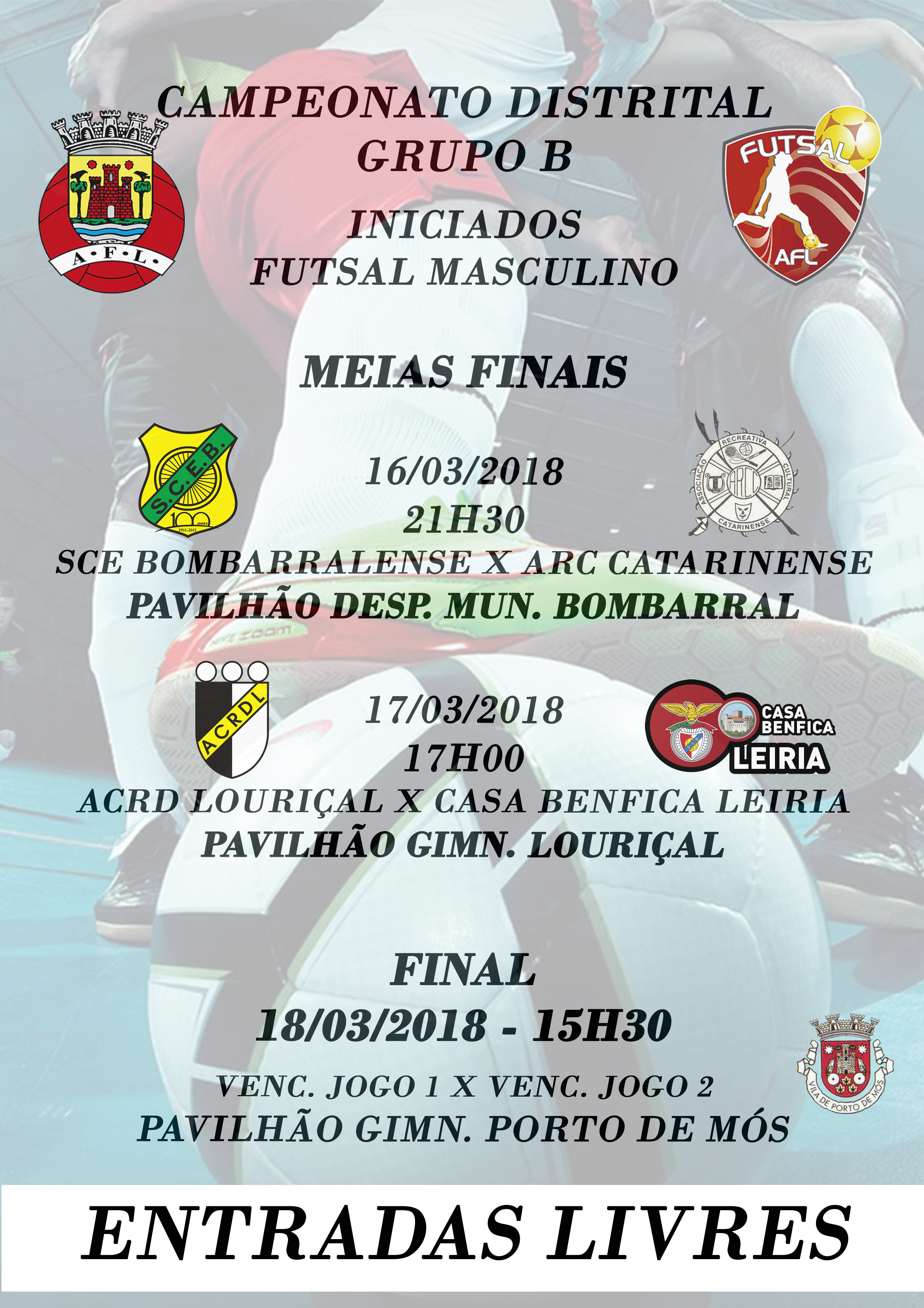 Campeonato Distrital - Grupo B - Iniciados - Futsal Masculino! 