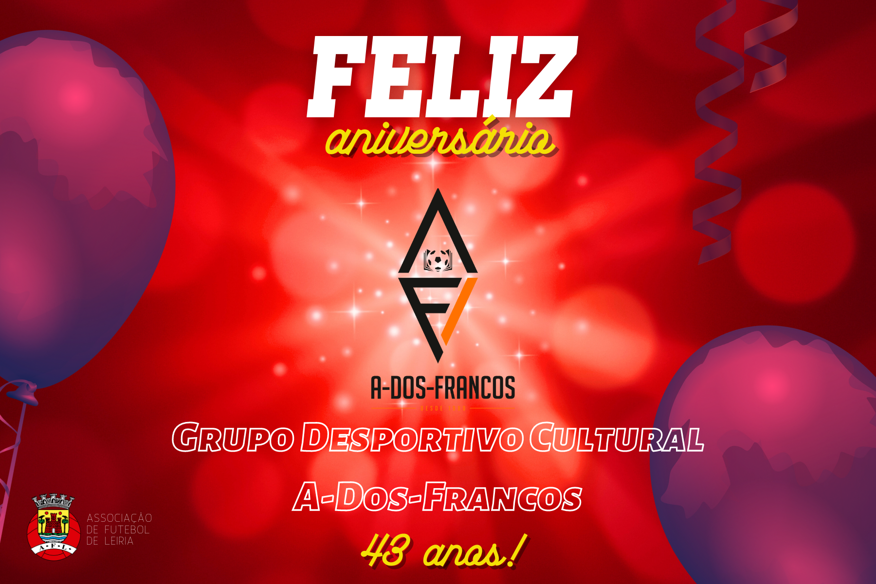 Grupo Desportivo Cultural A-Dos-Francos está de parabéns!