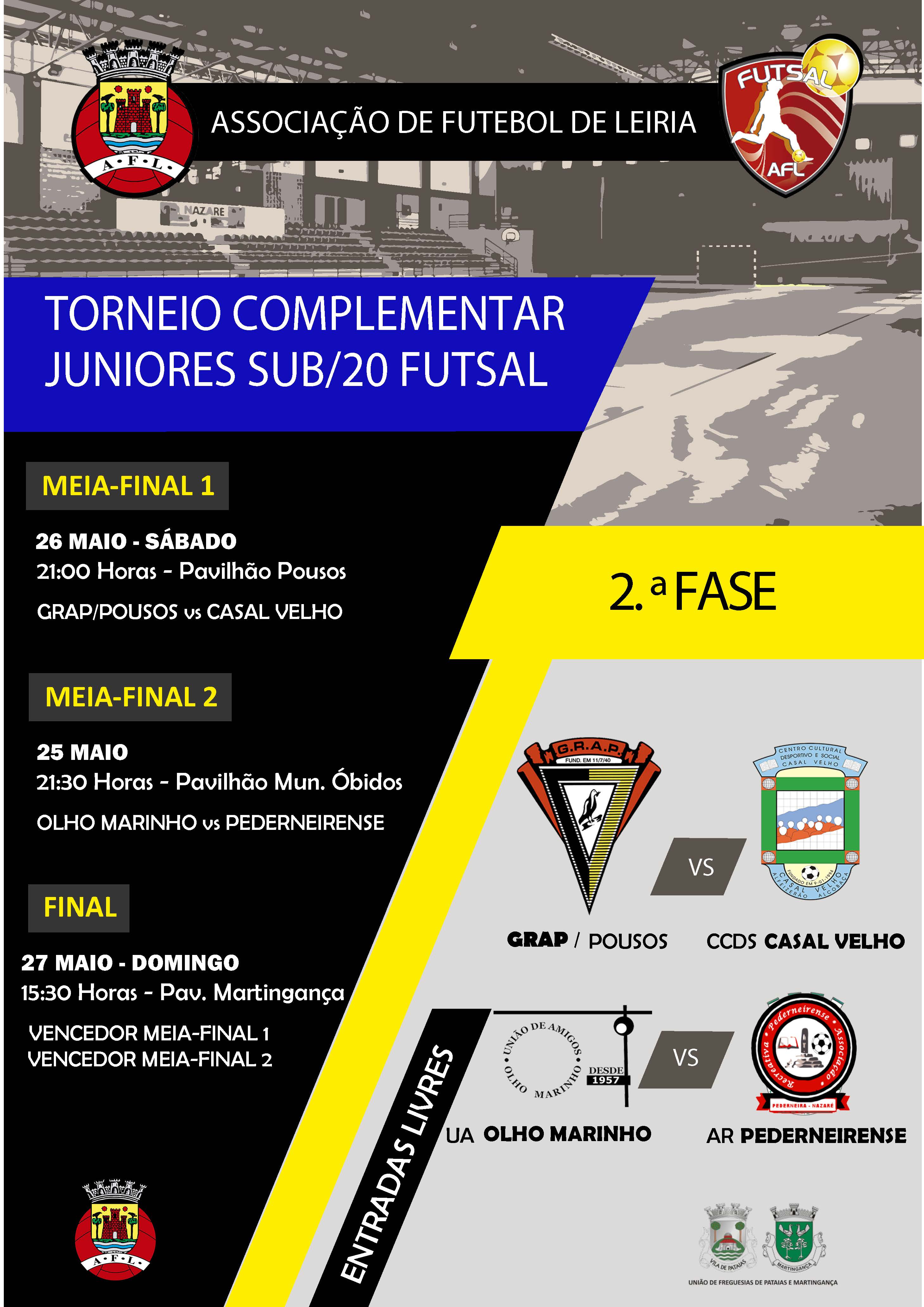 Torneio Complementar - Juniores Sub/20 - Masculinos - Futsal!