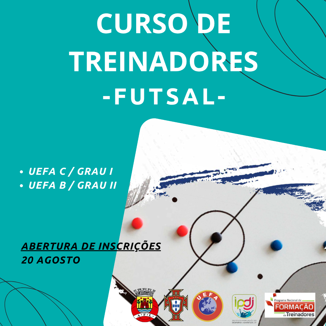 Inscrições para Cursos de Treinadores de Futsal