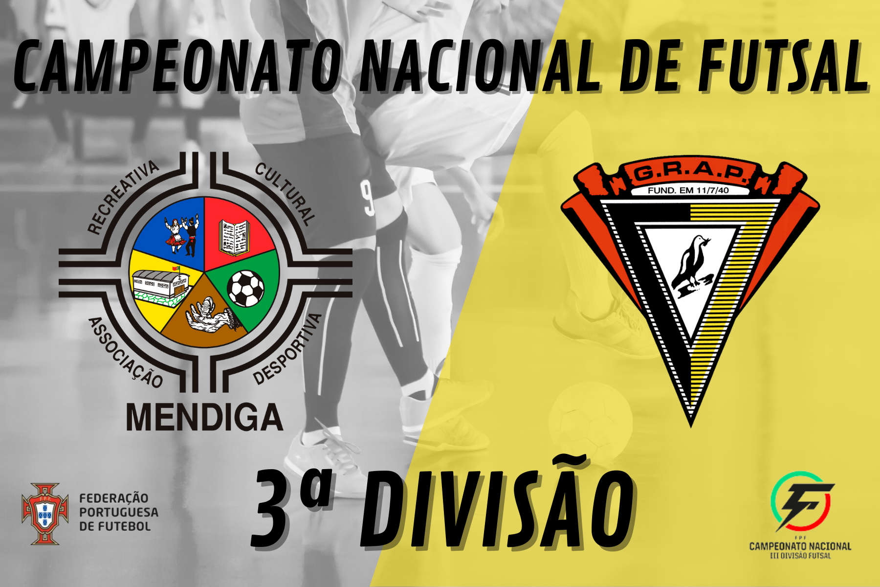 ARCD Mendiga e GRAP/Pousos sobem ao Campeonato Nacional de Futsal 3ª Divisão