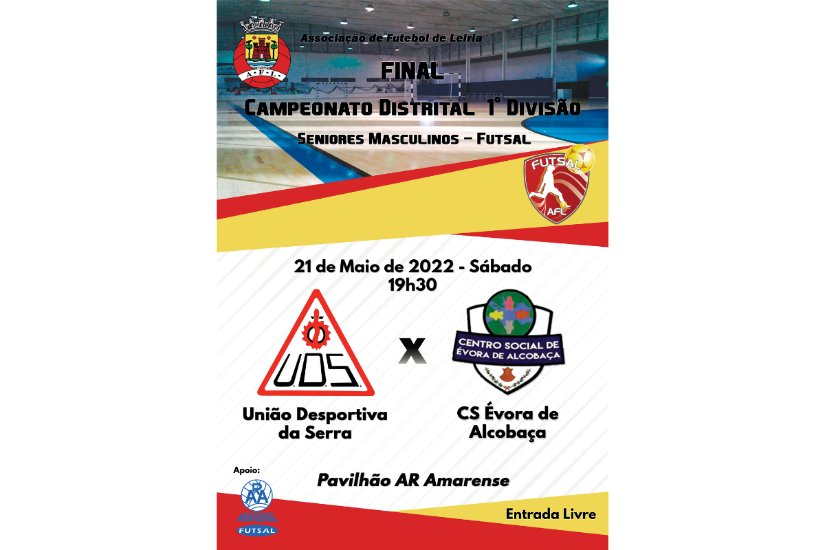 Final do Campeonato Distrital 1ª Divisão - Seniores Masculinos de Futsal já tem data marcada