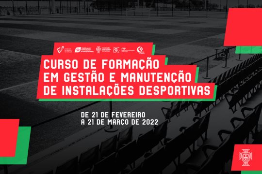 Divulgação - Curso de Gestão e Manutenção de Instalações Desportivas
