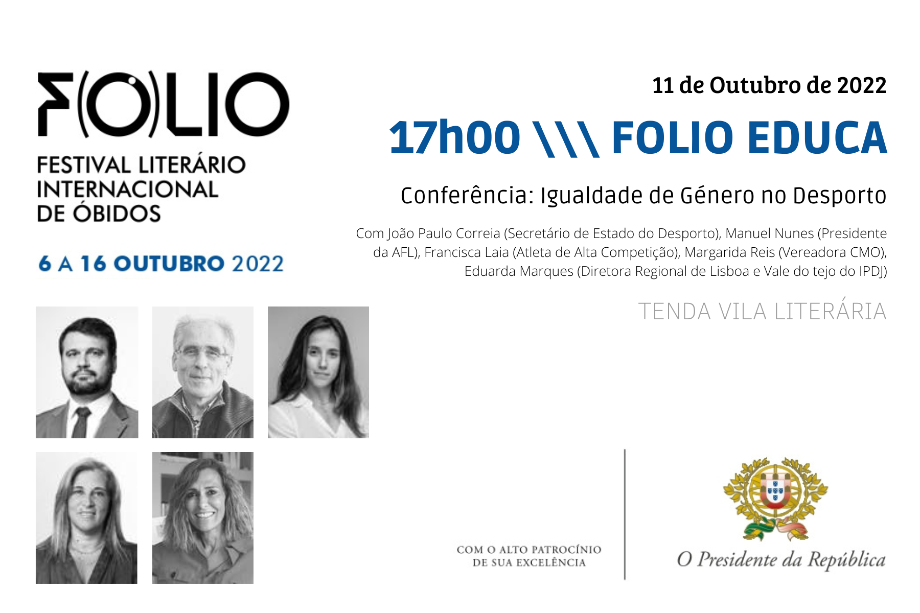 Manuel Nunes (Presidente AF Leiria) presente no FOLIO 2022 em Óbidos