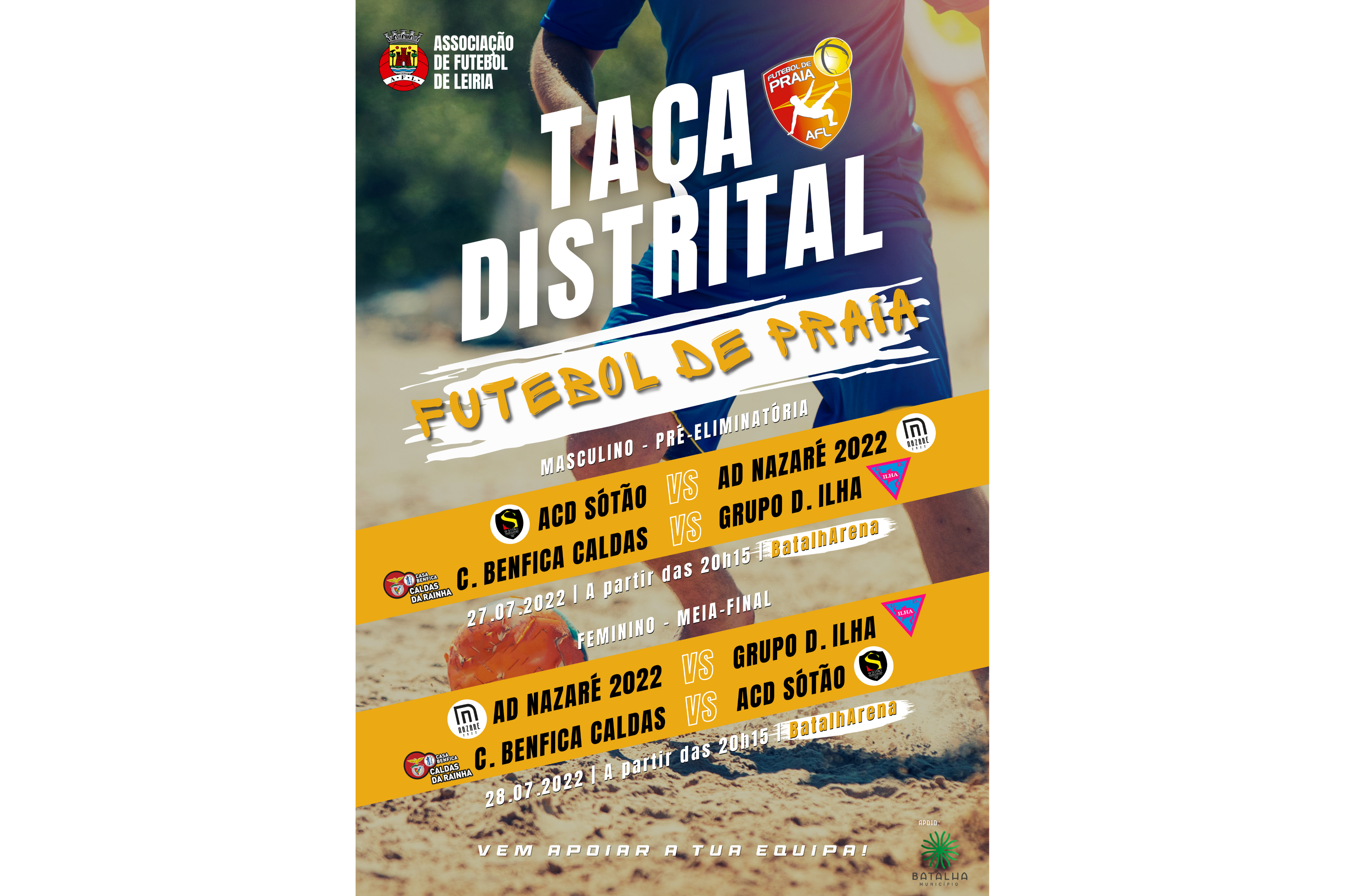Taça Distrital de Futebol de Praia joga-se hoje e amanhã