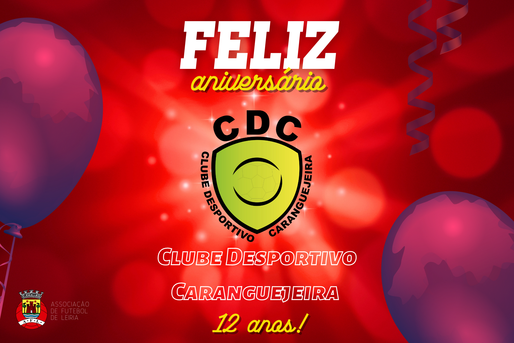 Clube Desportivo Caranguejeira está de parabéns!