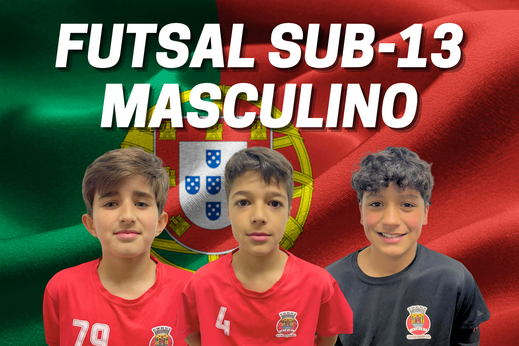 Martim Oliveira, Joaquim Higino e Simão Neto convocados para Centro de Treinos Nacional Sub-13 de Futsal Masculino