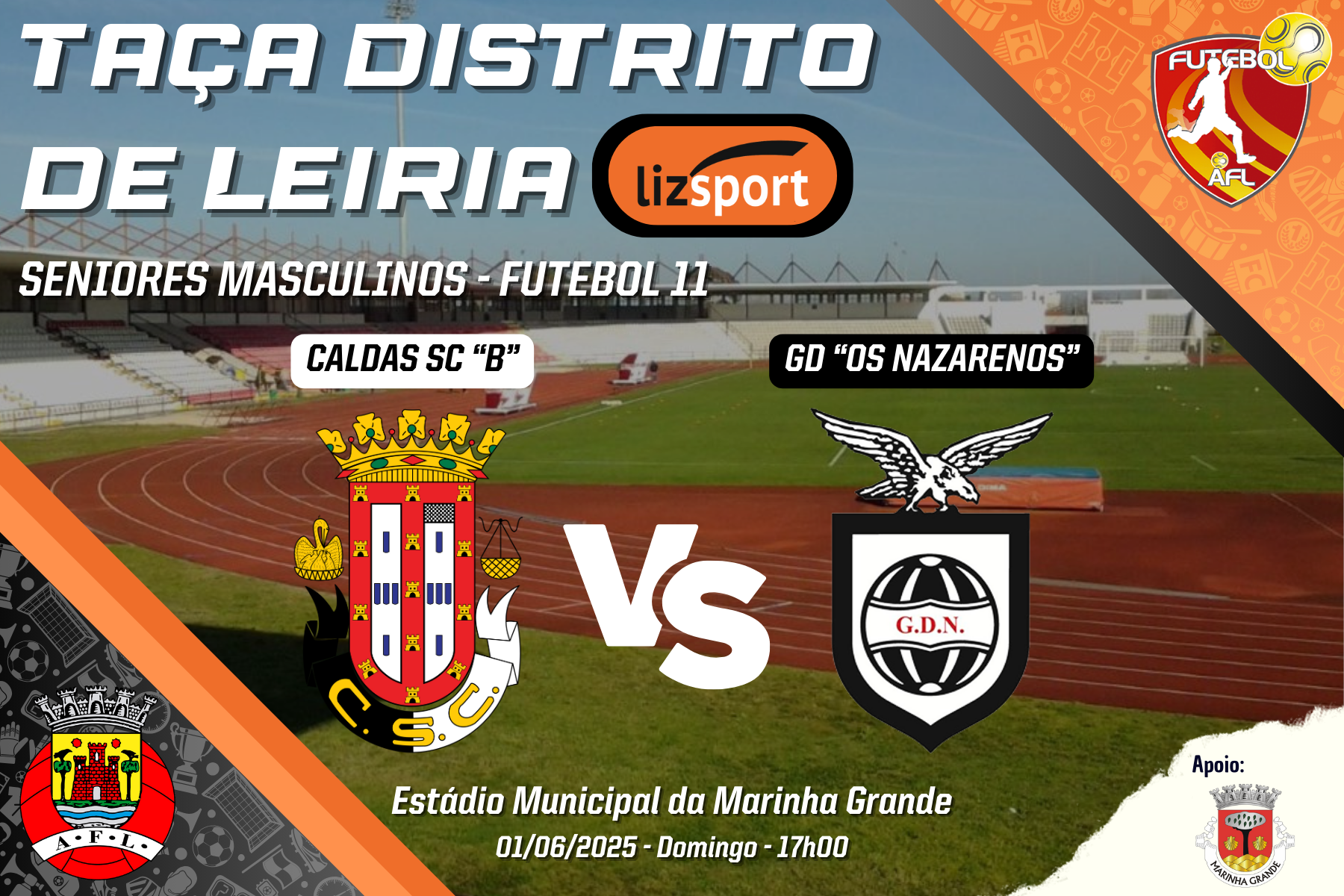 Taça Distrito de Leiria Lizsport joga-se no dia 01 de junho!
