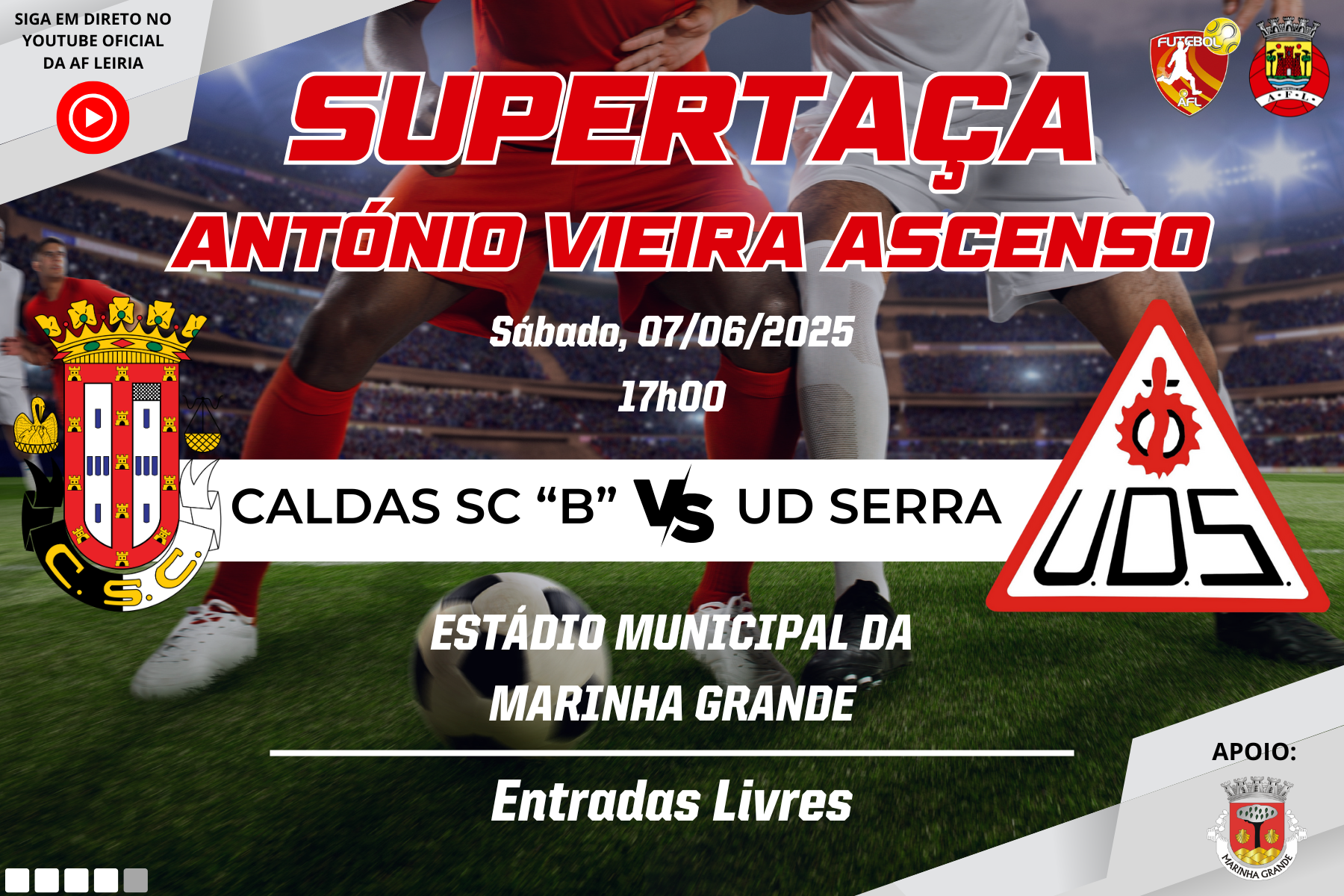 Supertaça António Vieira Ascenso joga-se no dia 07 de junho!