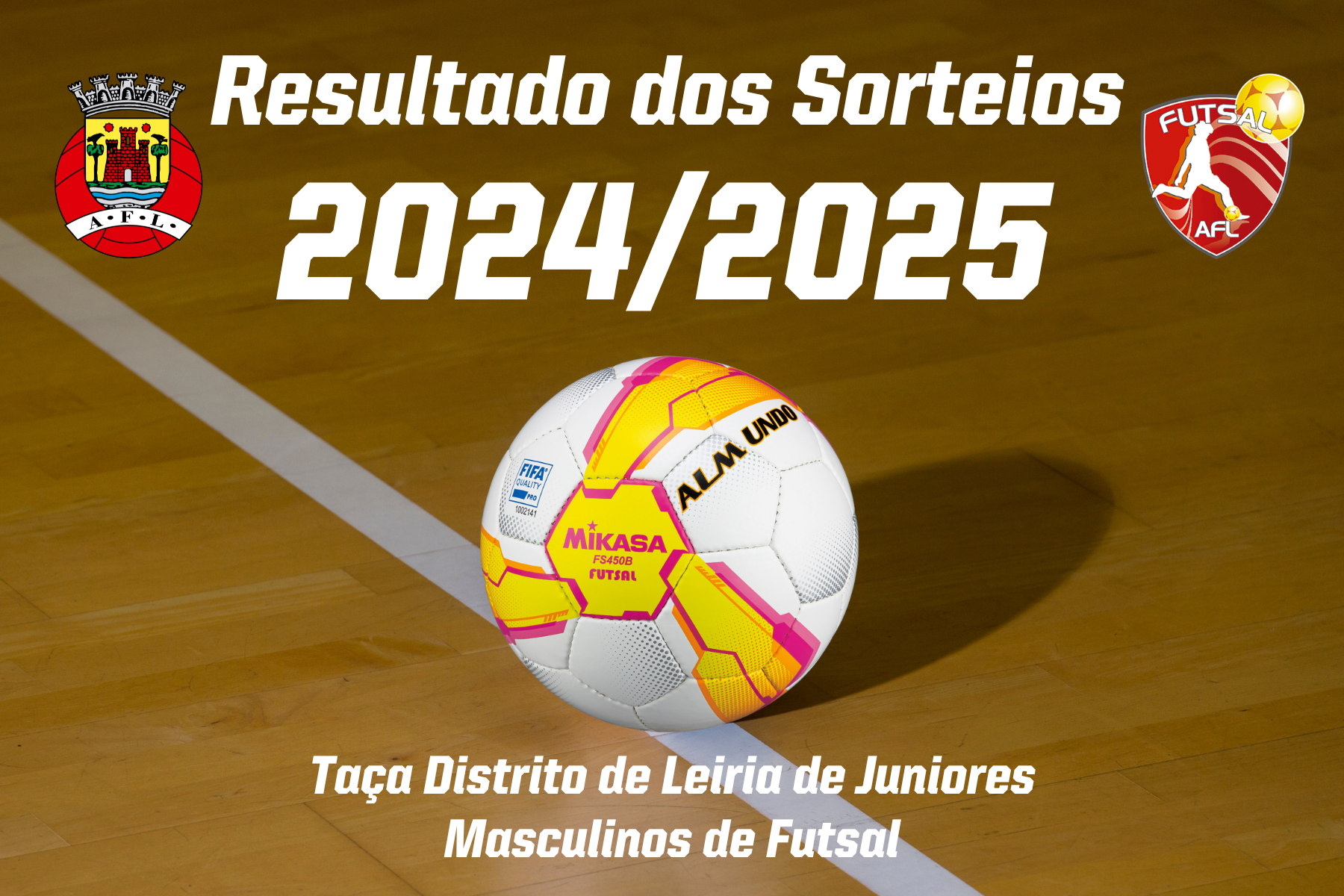 Resultado do Sorteio da Taça Distrito de Leiria conhecido