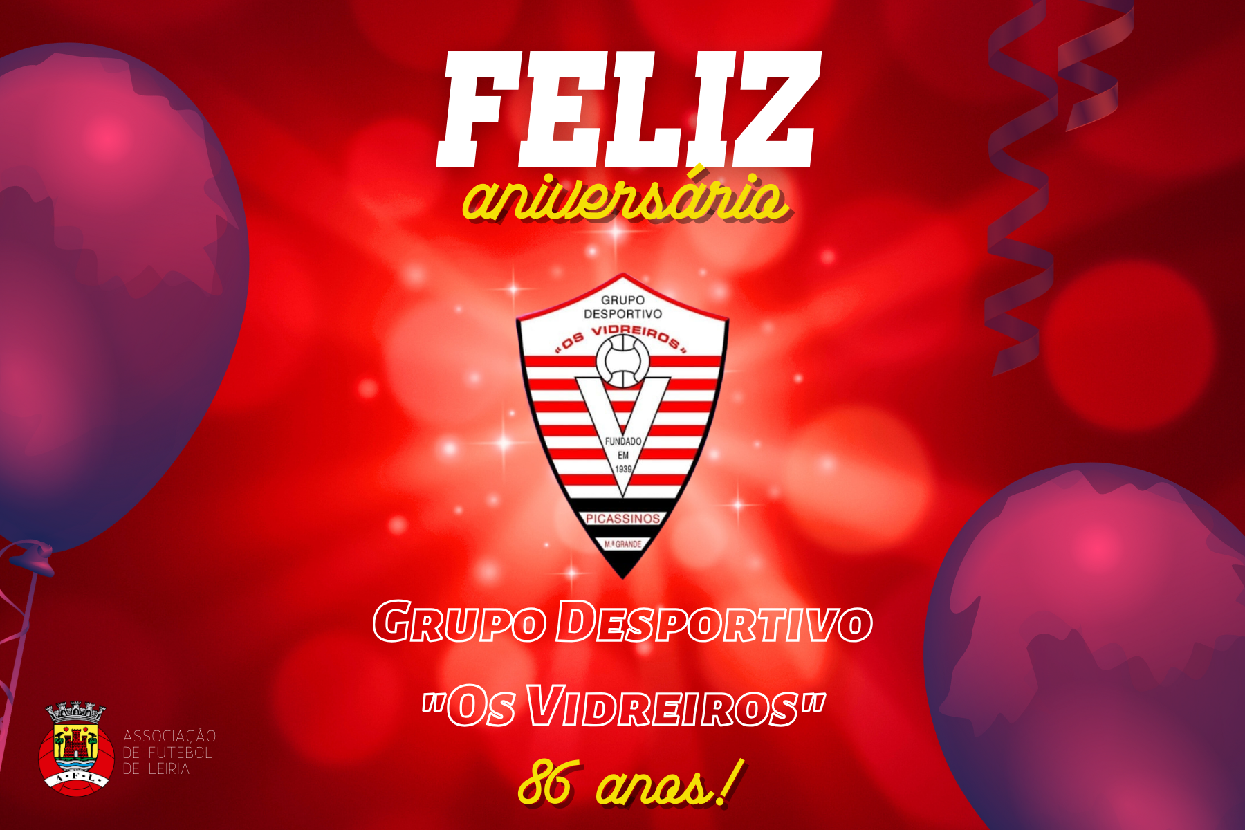 Grupo Desportivo “Os Vidreiros” está de parabéns!